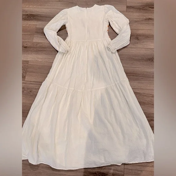 ASOS Design Broderie Crochet Bodice Maxi Bohemian Dress Size 4 - Picture 11 of 11